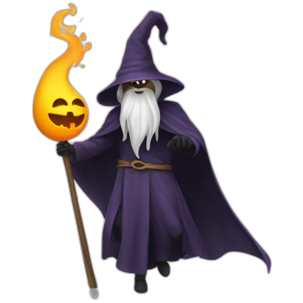 Un fantôme sur le balai d'une sorcière emoji