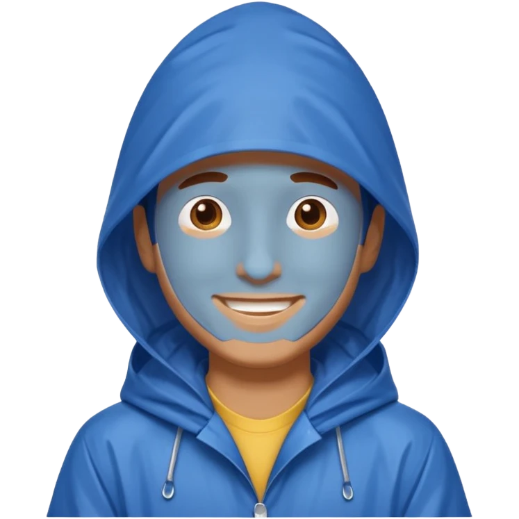man in blue rain coat over head



 emoji