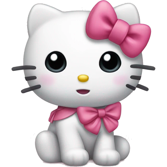 hello kitty with bow emoji
