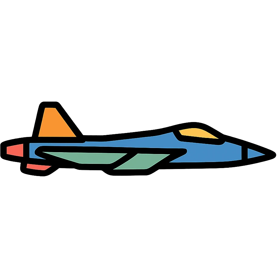 Sukhoi Su-57 stealth jet, side view emoji