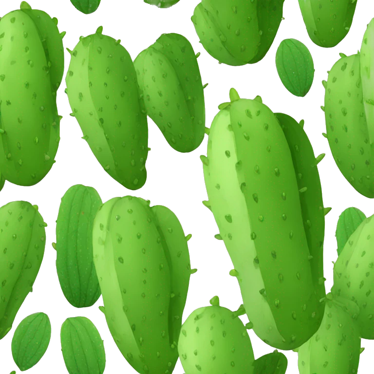 single flat Nopal without pot emoji