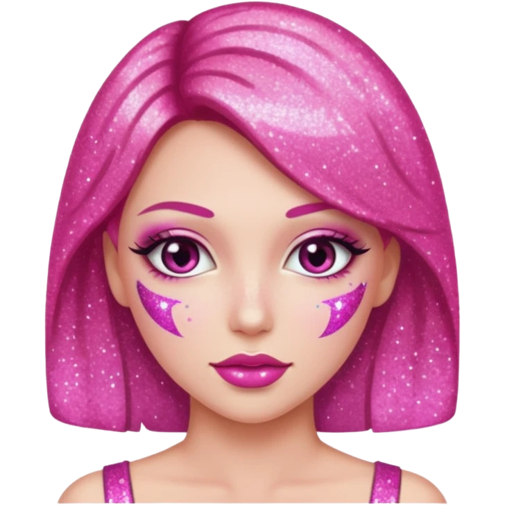 glitter pink sexy emoji
