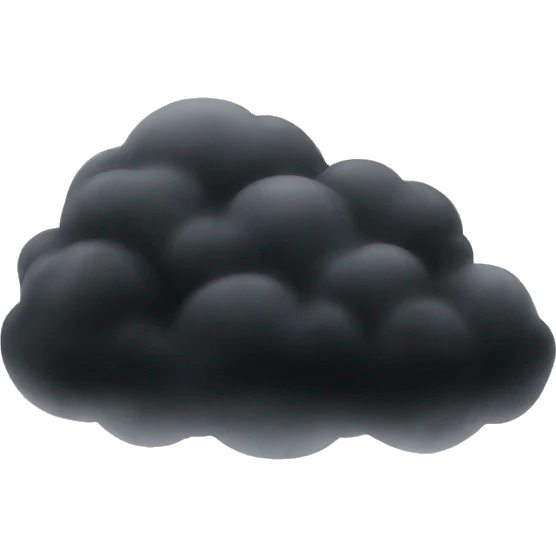 Black fog clouds  emoji