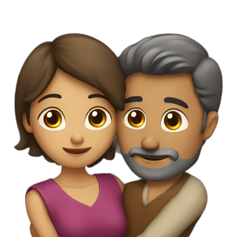 Abrazo hombre y mujer emoji