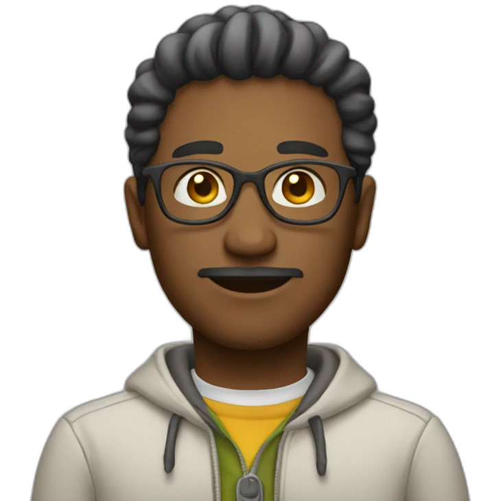 Create a man with peace minded emoji
