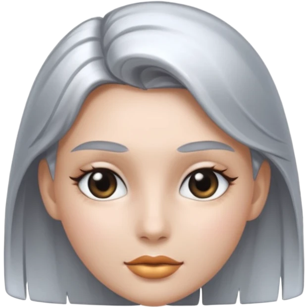 metal skin colored girl emoji