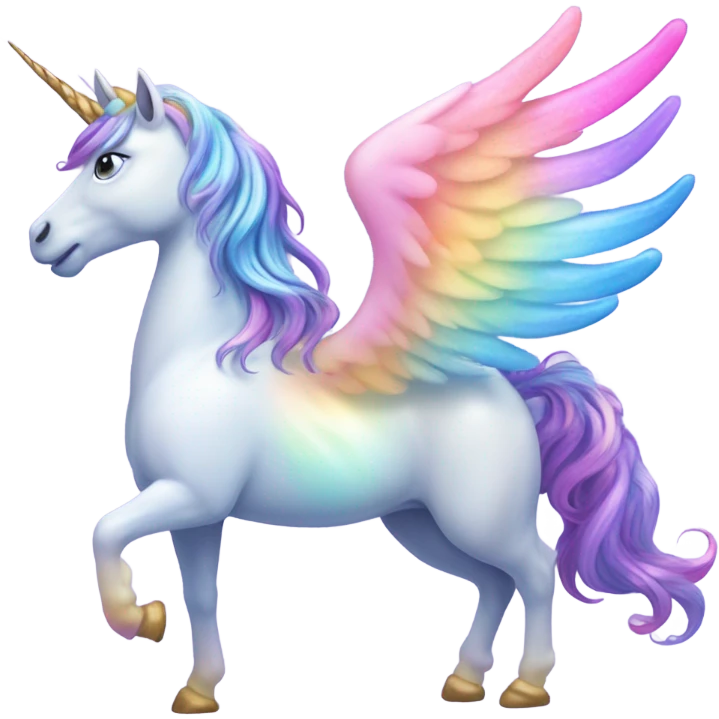 rainbow unicorn flying  emoji
