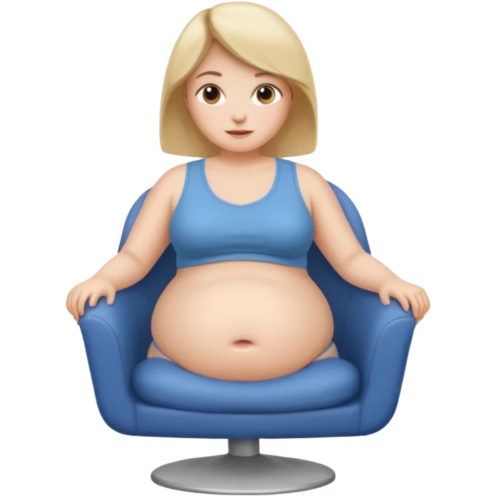 woman with unnaturally round belly (belly the size of a chair) emoji