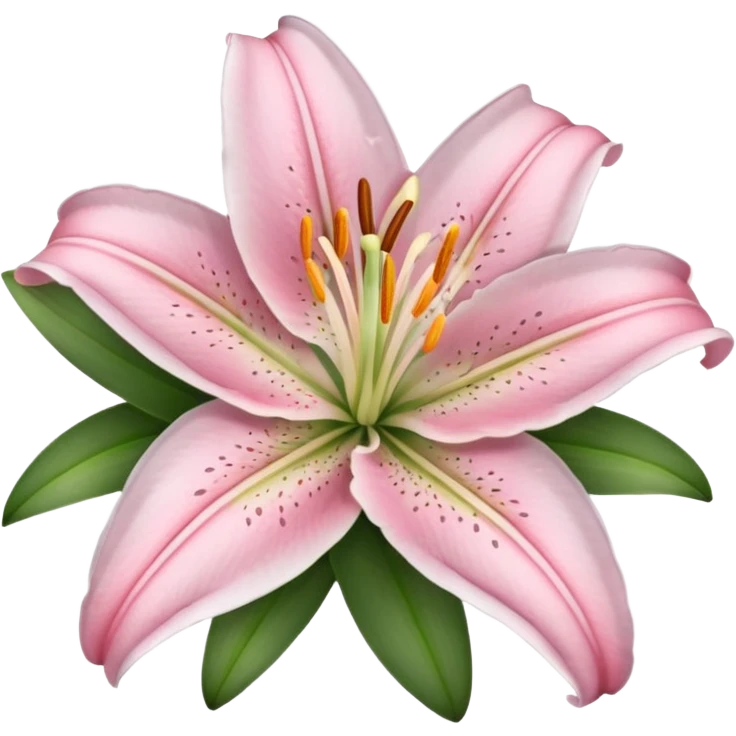 large soft pink lily emoji