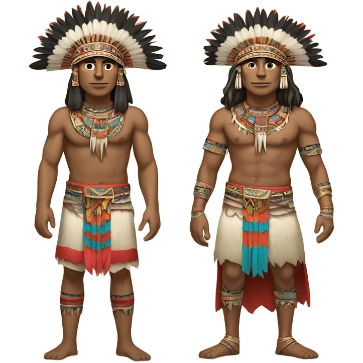 Aztec men full-length emoji
