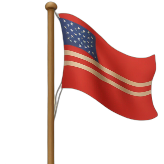 Flag red with tiger head emoji