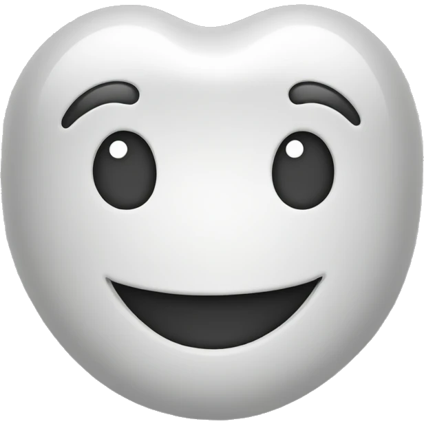 black and white emoticon smiling full tooth emoji