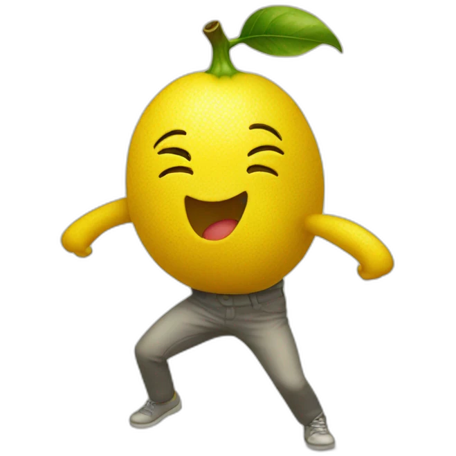 dancing lemon emoji