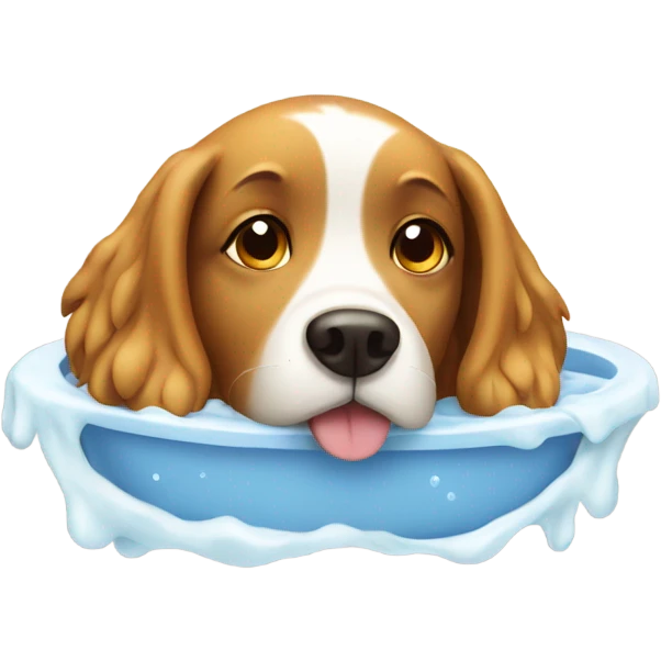 Bathing dog emoji