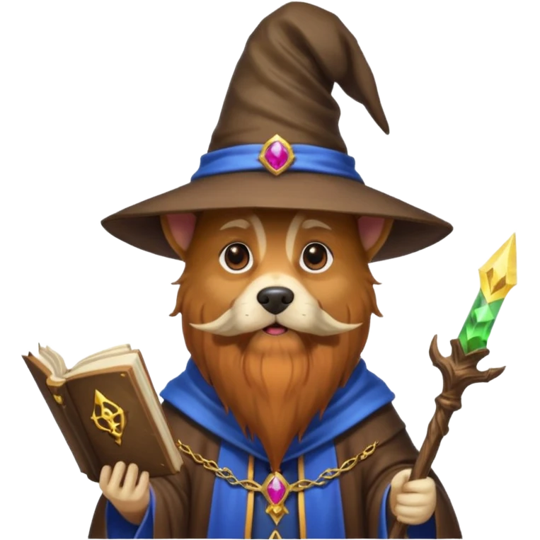 Dog wizard emoji
