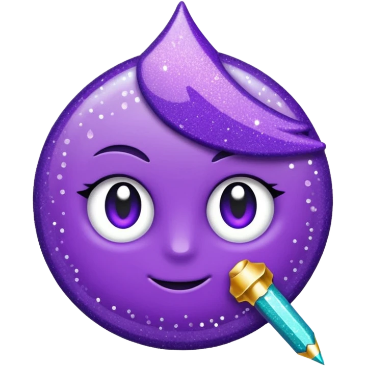 Glitter Roxo e Ciano Seta emoji