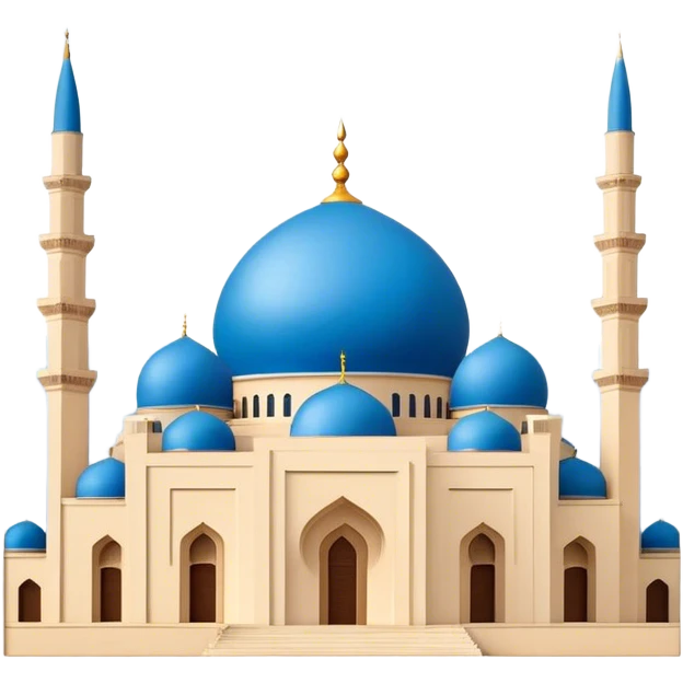 Mohammad Al-Amin Mosque Emoji of Beirut – Featuring its blue dome, tall minarets, and Arabic calligraphy. emoji