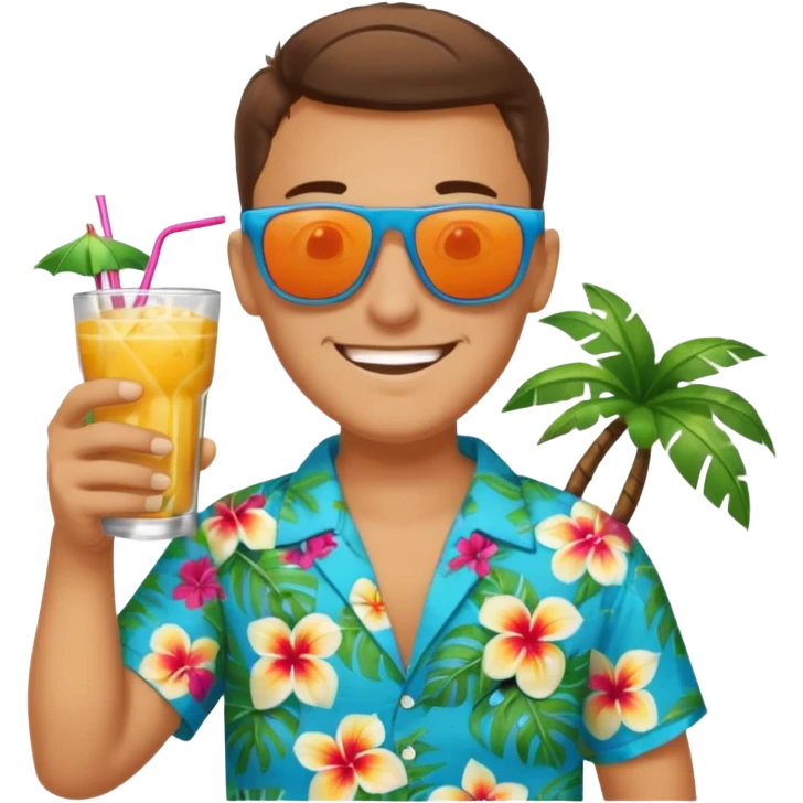 I am feeling free from work obligations and ready to go on vacation  emoji