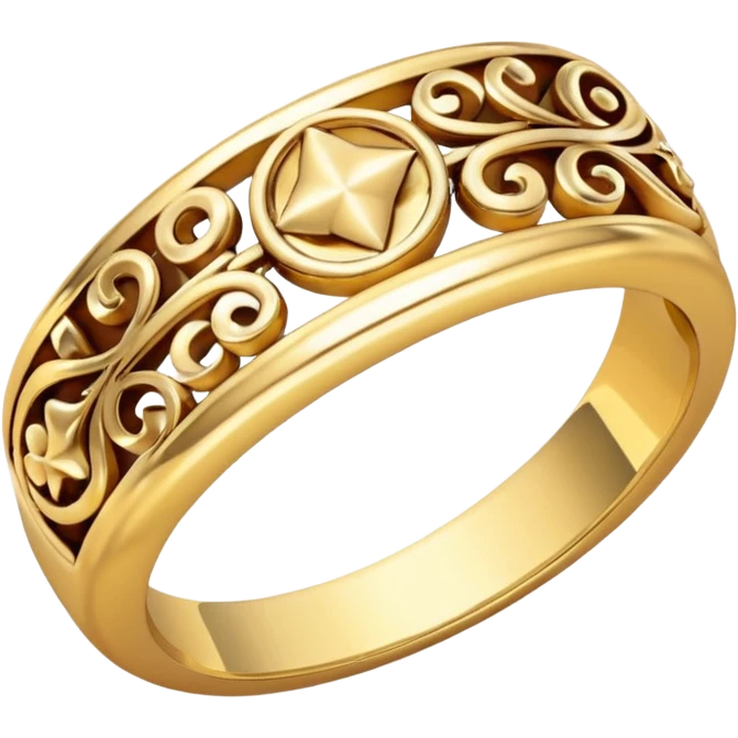 Aesthetic Engagement gold ring emoji flipped with right  emoji