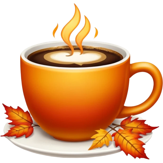 Coffe and fall emoji