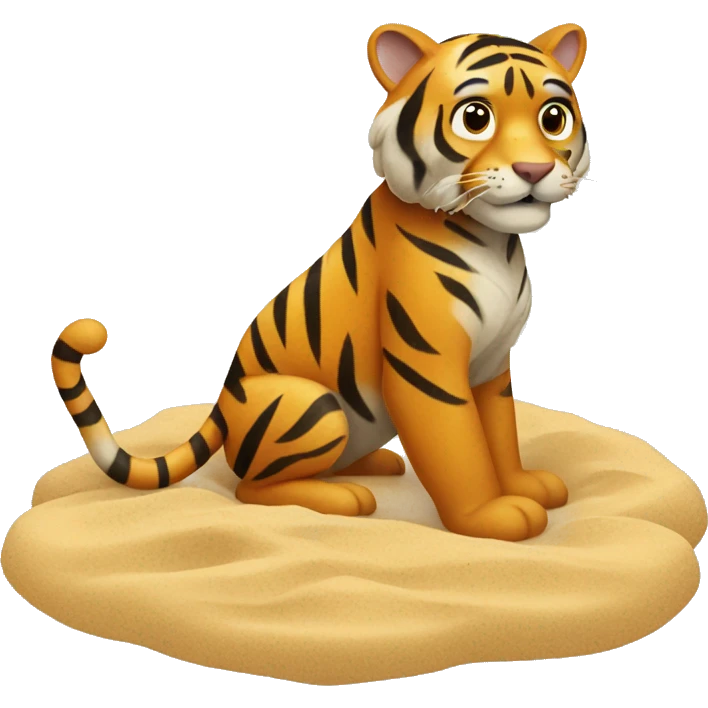 tiger in quick sand emoji
