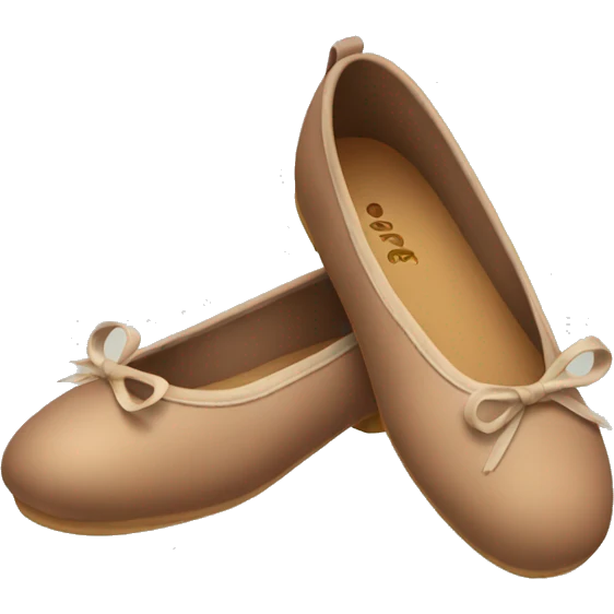 soft brown ballerina shoes emoji