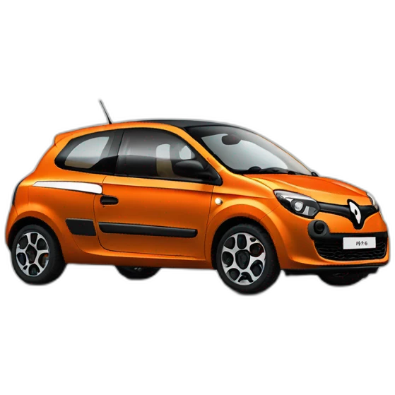 Renault twingo 2 orange side emoji