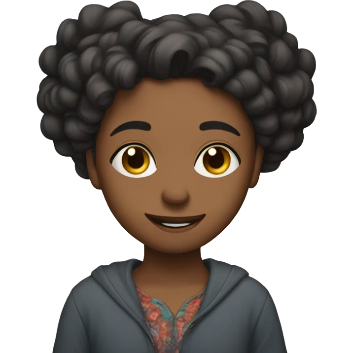 Девочка украшает елку emoji