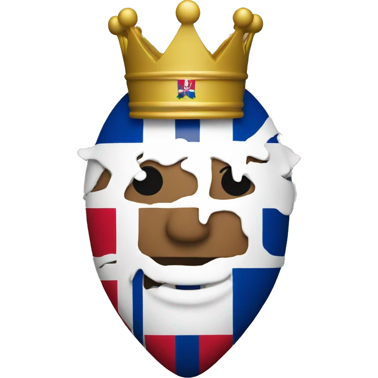 Dominican flag with a crown emoji