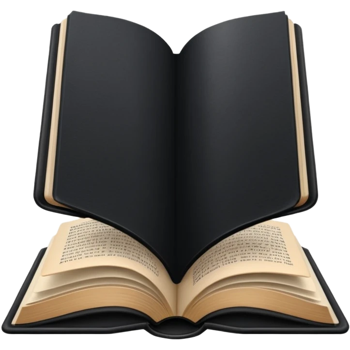 open book with completely black pages emoji