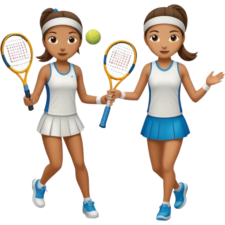 Girls playing tennis  emoji