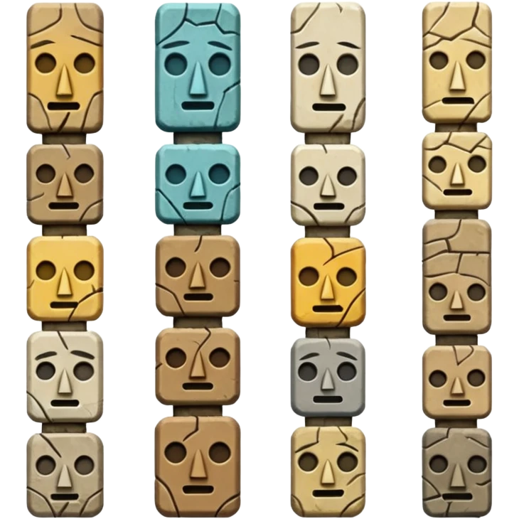 stone totems emoji