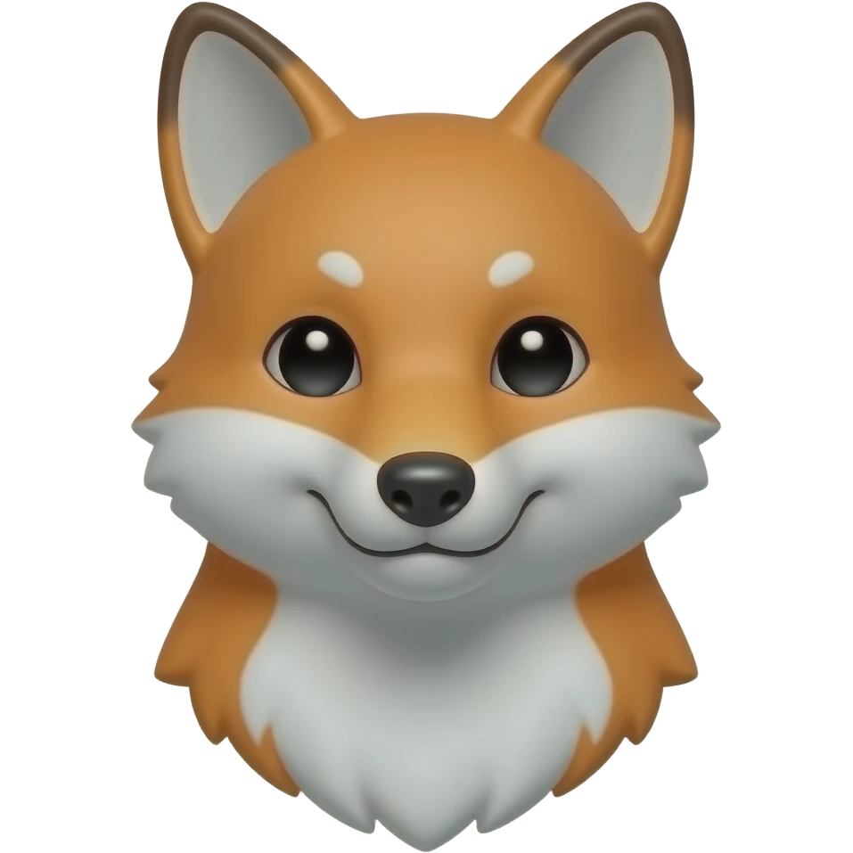 marble fox head and shoudlers emoji