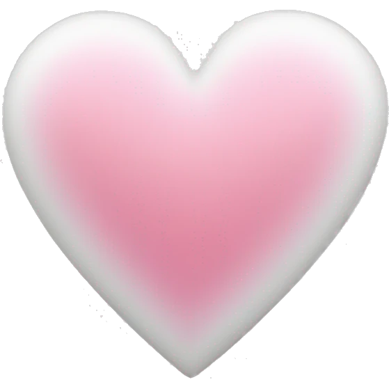 heart white and pink emoji