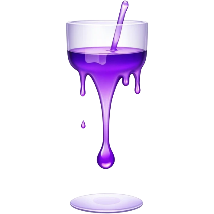 white glass of dripping lean emoji