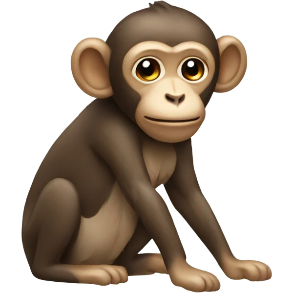 Monkey on dog body emoji