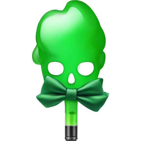 Green vape with a bow emoji