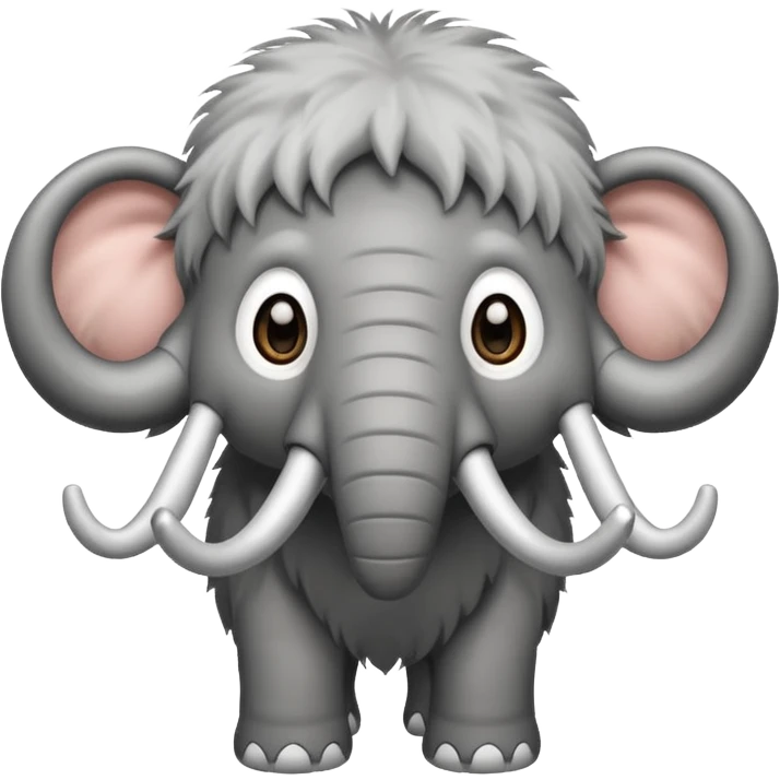 cute mammoth with big eyes emoji