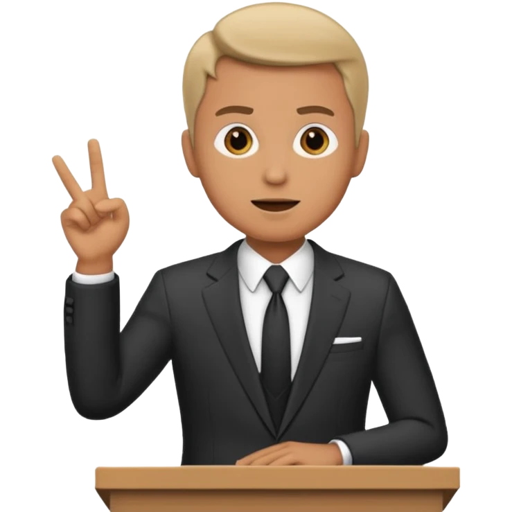  a man gives a speech  emoji