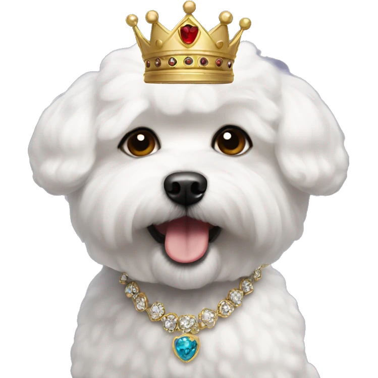 Bichon wearing a crown  emoji