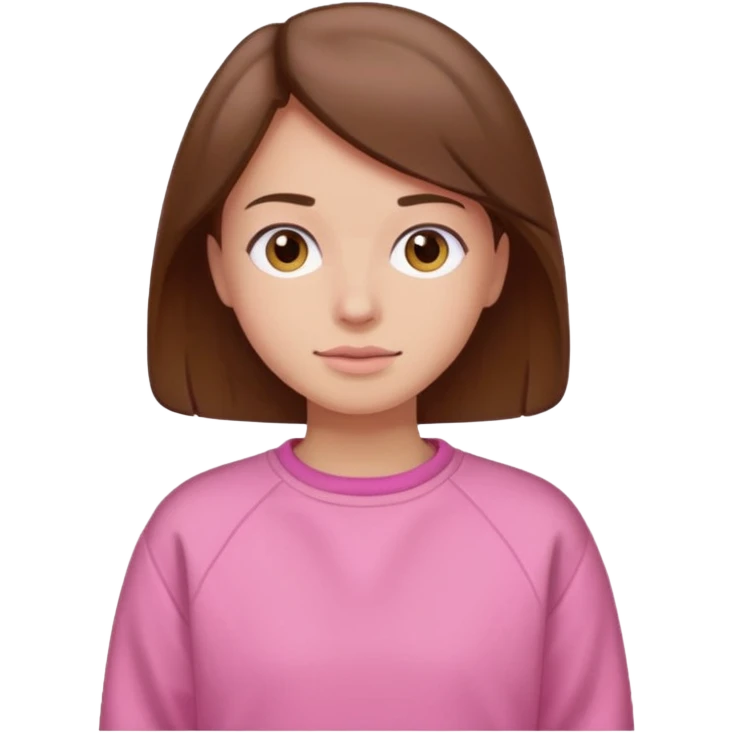 sleeping pink sweatshirt brown hair emoji