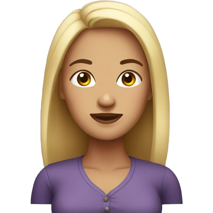 woman with huge forehead emoji