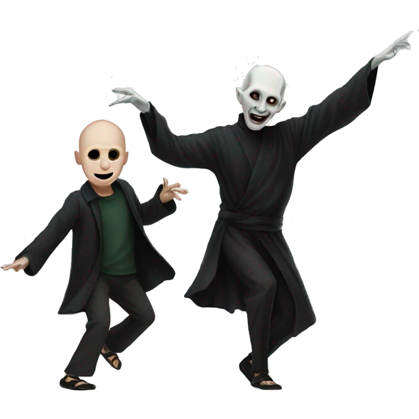 Voldemort and Harry dancing emoji