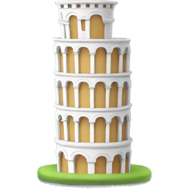 Super small Leaning tower of pisa  emoji