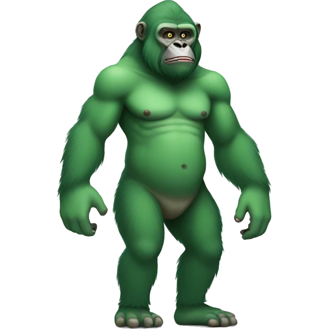 Green gorilla with no legs emoji