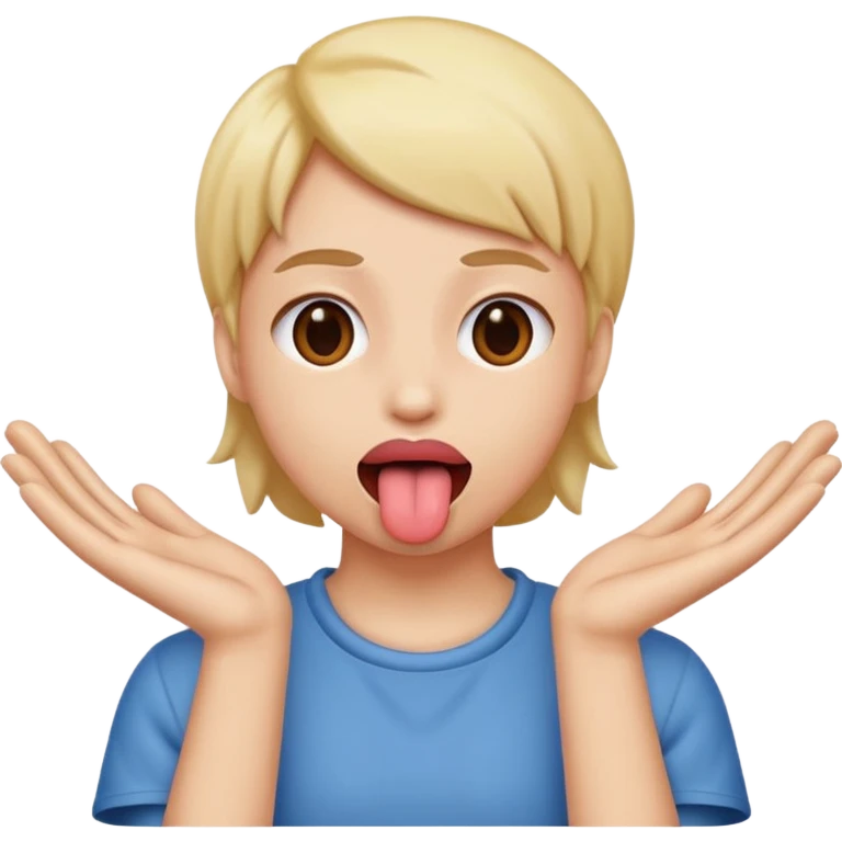 tongue out with hands to the side  emoji