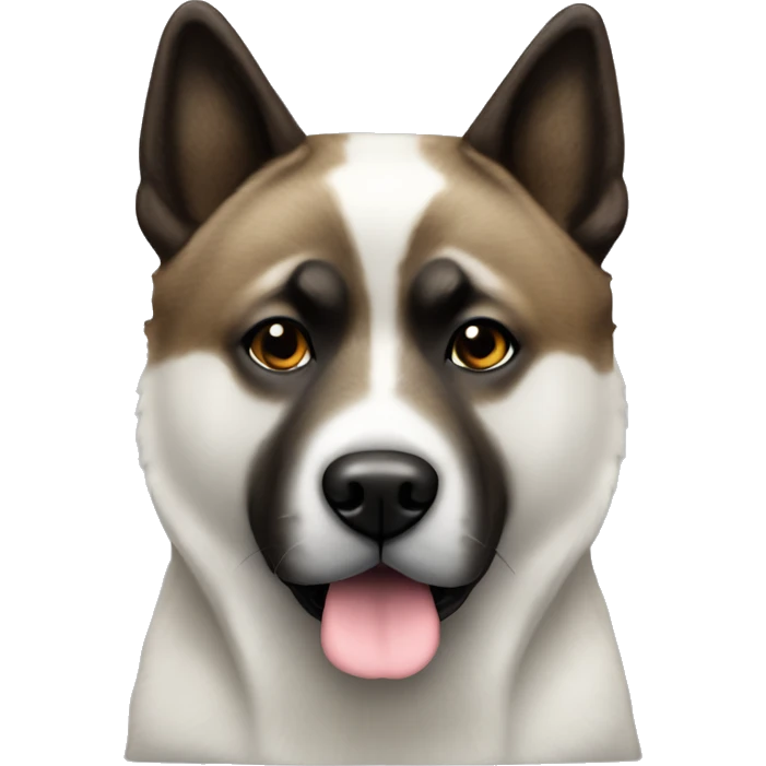 Brindle Akita with no white fur emoji