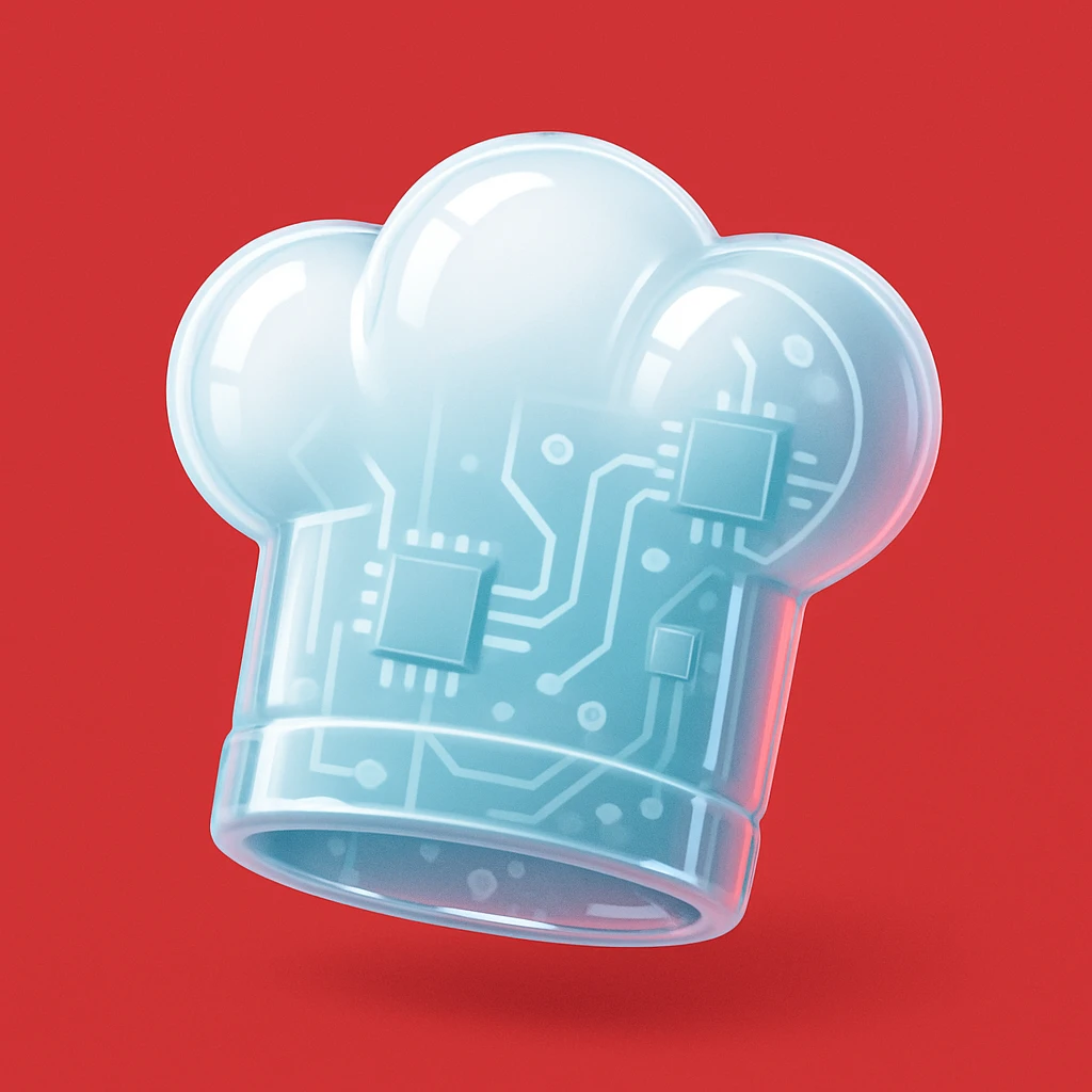 Chef hat white red background  emoji