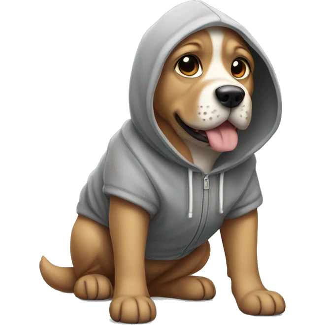 dog wearing a hoody  emoji
