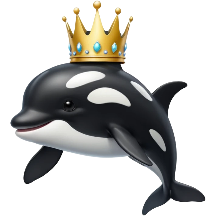 orca with a crown emoji